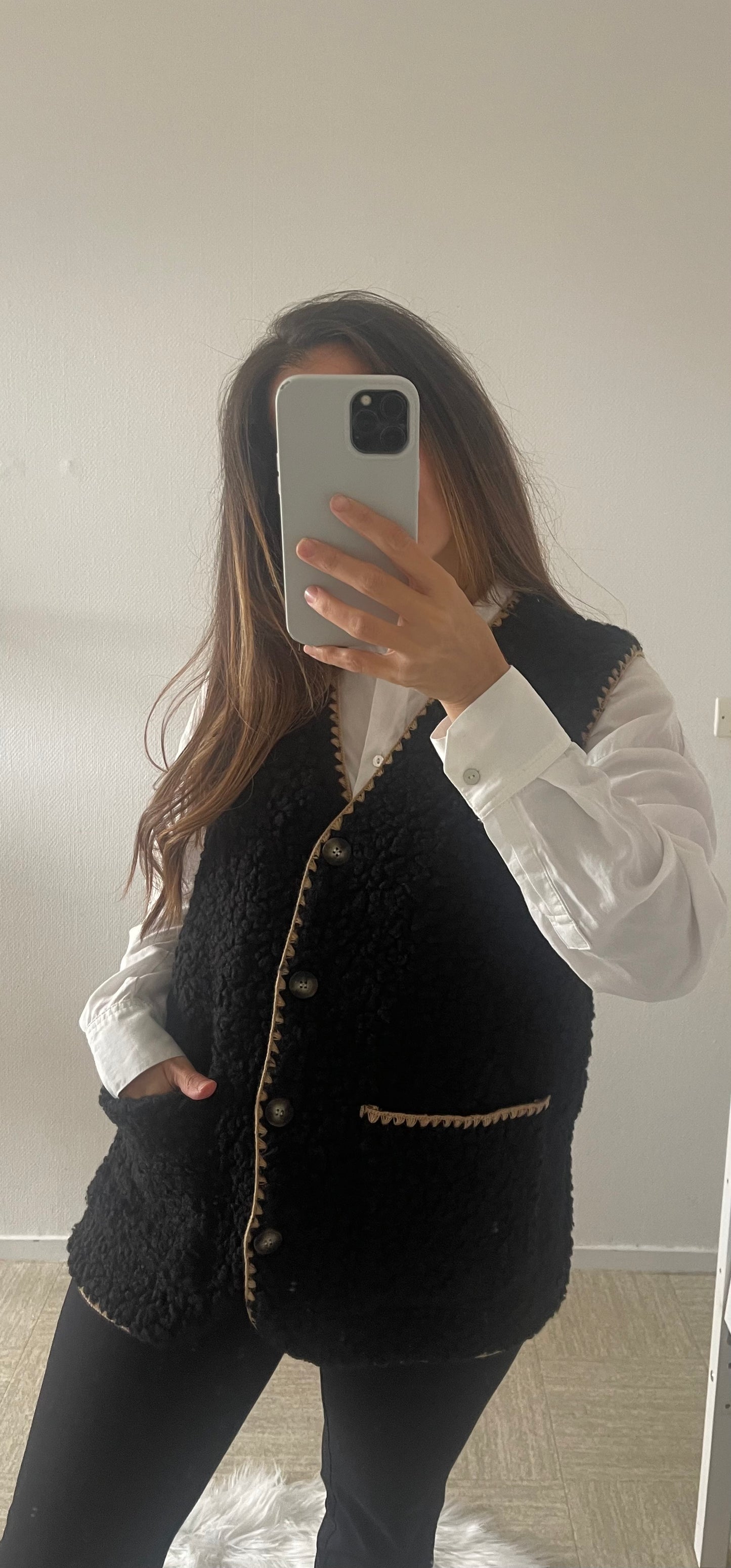 Gilet moumoute noir