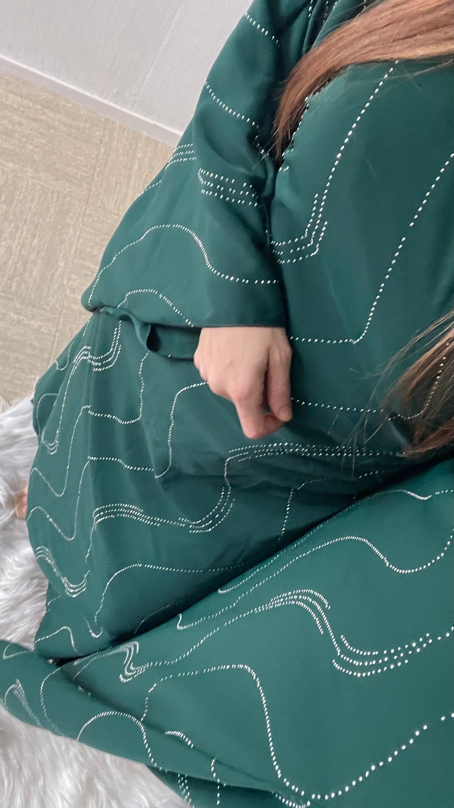 Robe scintillantes vert