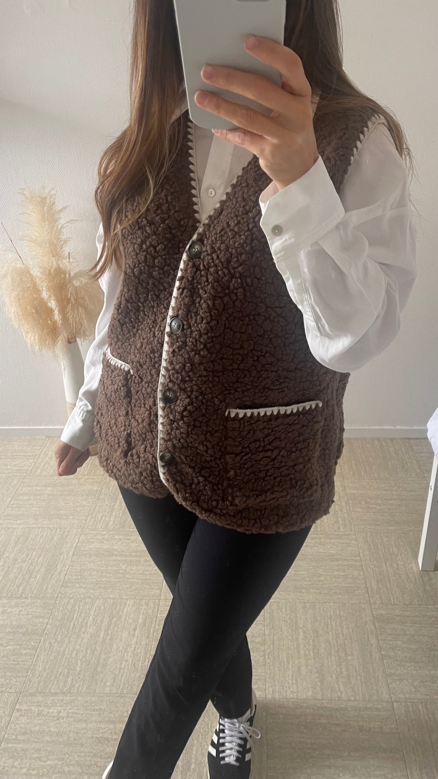 Gilet moumoute chocolat