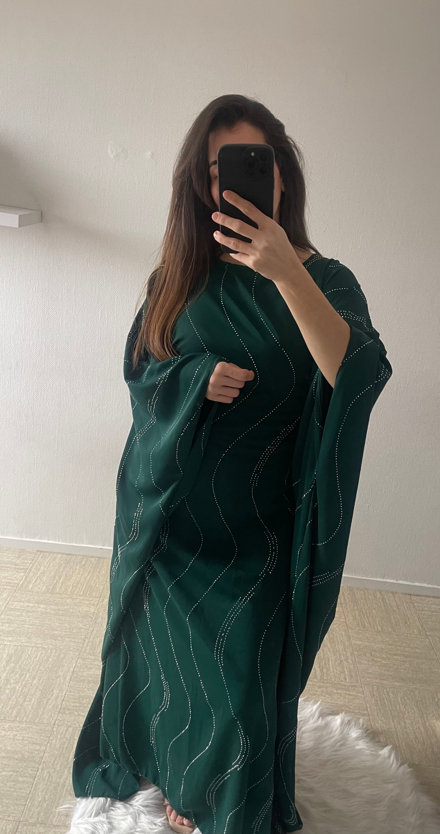 Robe scintillantes vert
