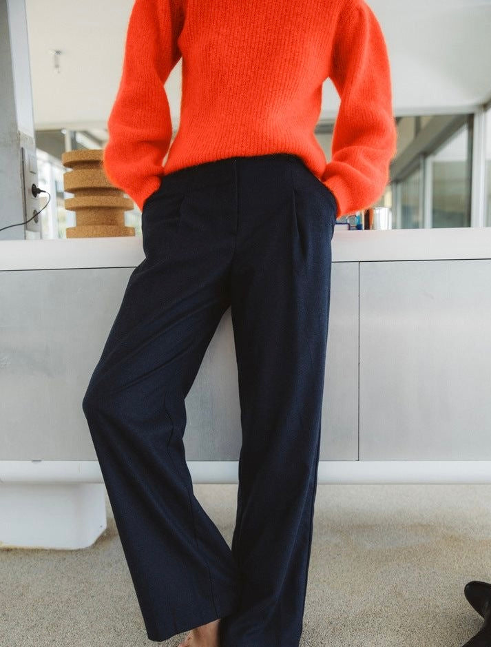 Pantalon à pince bleu