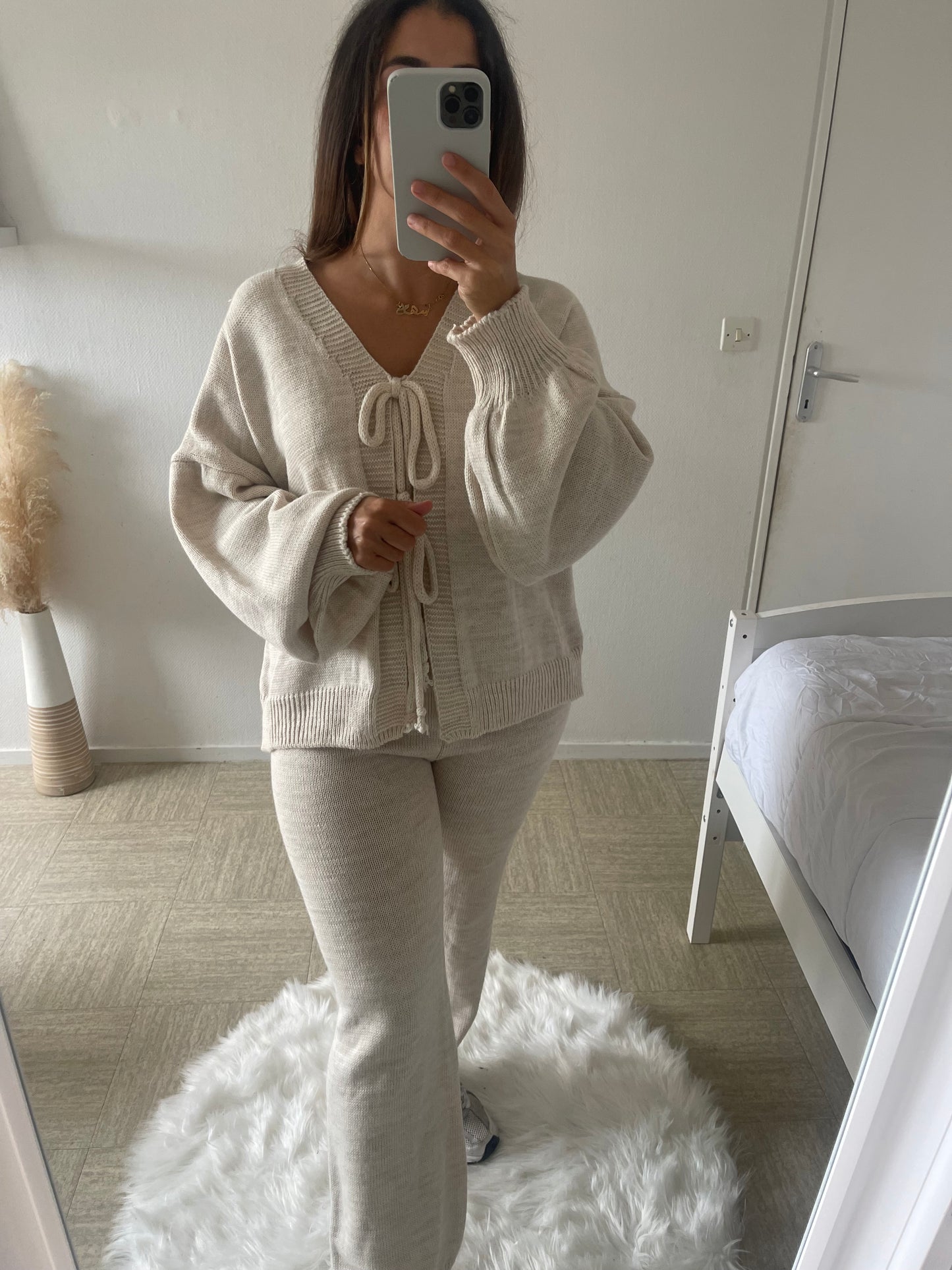 Ensemble à noeud beige