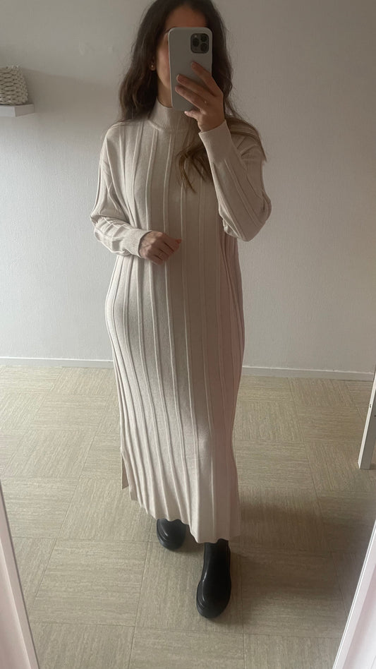 Pull robe écru