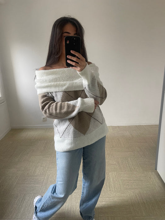 Pull épaule dénudé