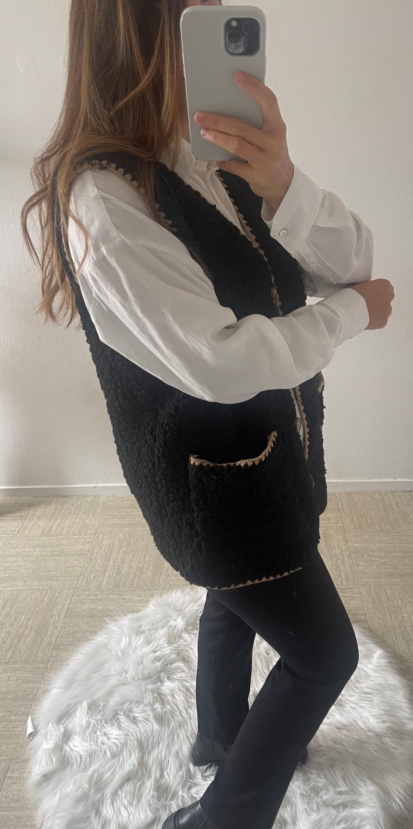 Gilet moumoute noir