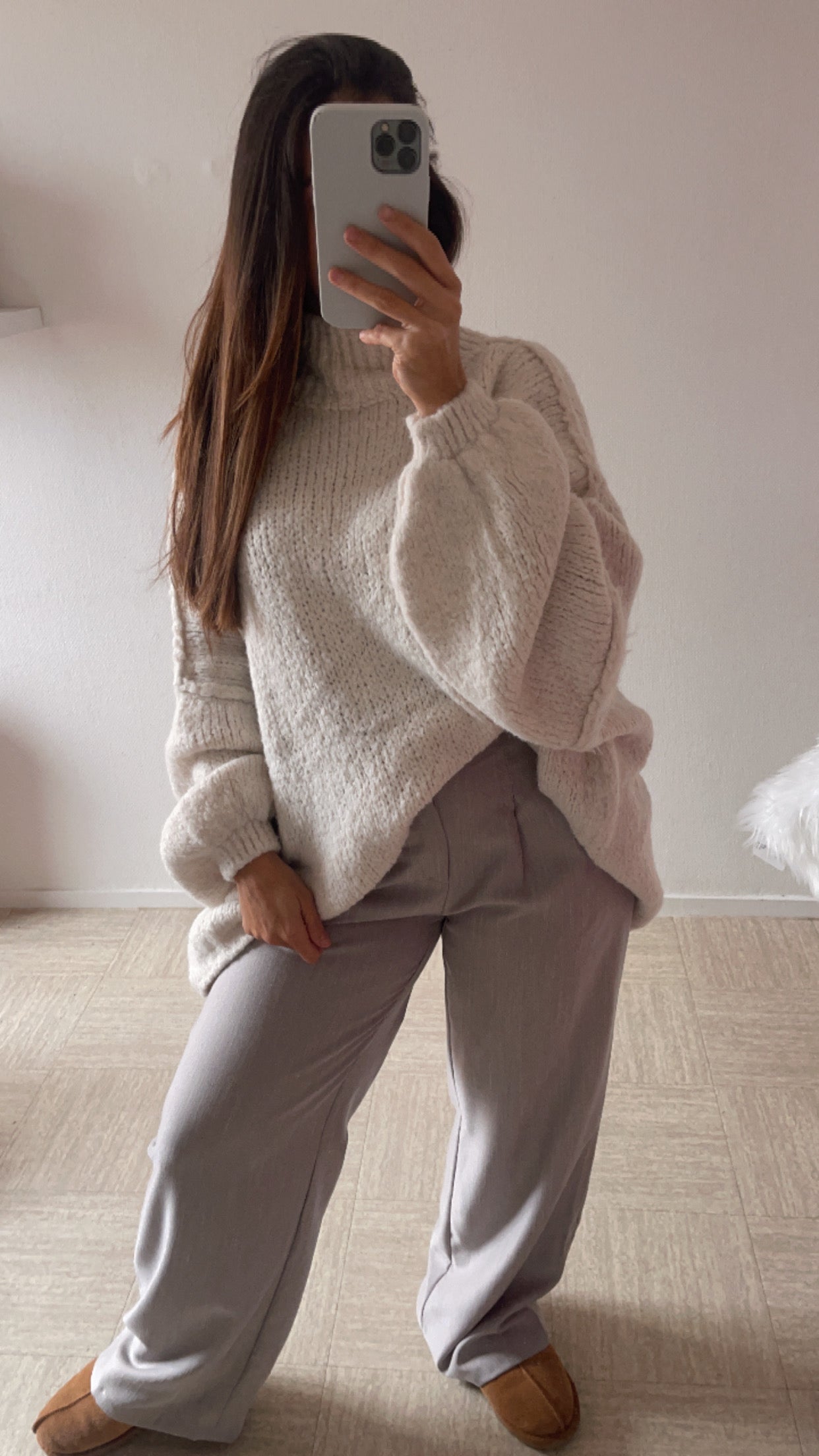 Pantalon à pince droit [taupe ]