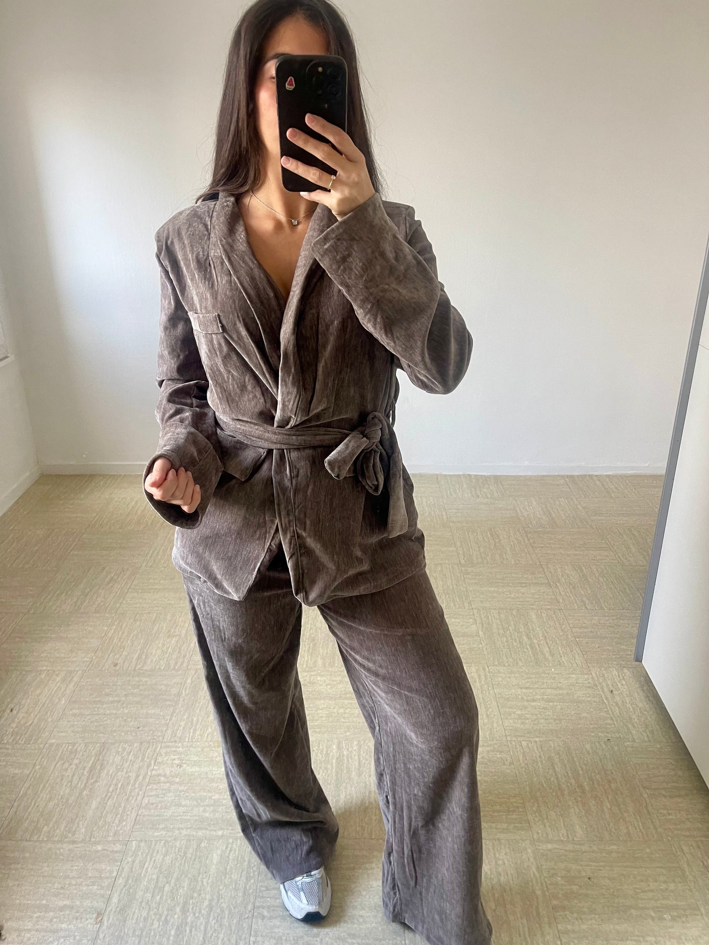 Ensemble velours [gris ]